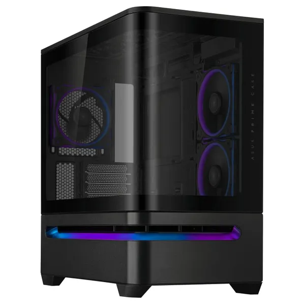 Carcasă PC ASUS AP202 Small Tower ARGB Negru Tempered Glass