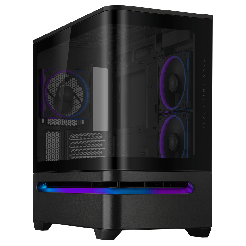 Carcasă PC ASUS AP202 Small Tower ARGB Negru Tempered Glass