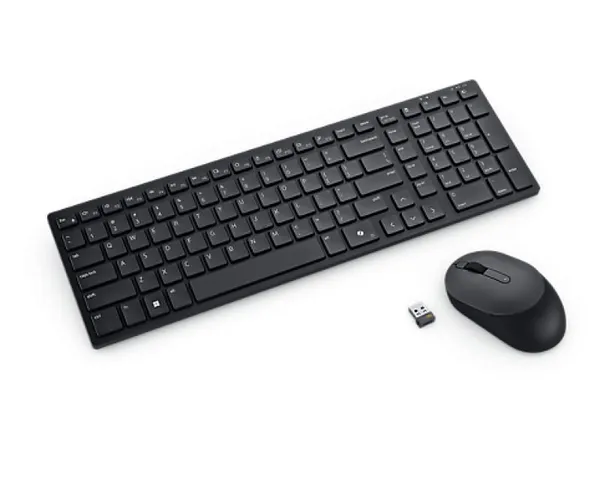 Set Tastatură și Mouse DELL Pro KM555 Wireless Silent Negru