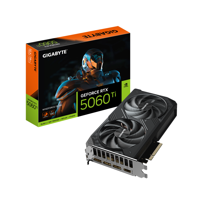 Placă Video GIGABYTE GeForce RTX 5060 Ti WINDFORCE OC 8GB GDDR7