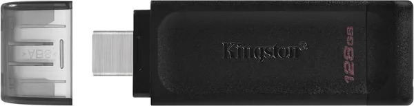 Memorie USB KINGSTON DataTraveler 70 128GB Type-C Negru DT70/128GB - imagine 4