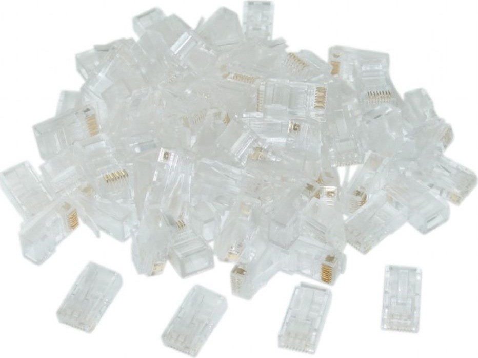 Mufă RJ-45 GEMBIRD Cat6 Transparent 50 bucăți LC-8P8C-002/50 - imagine 2