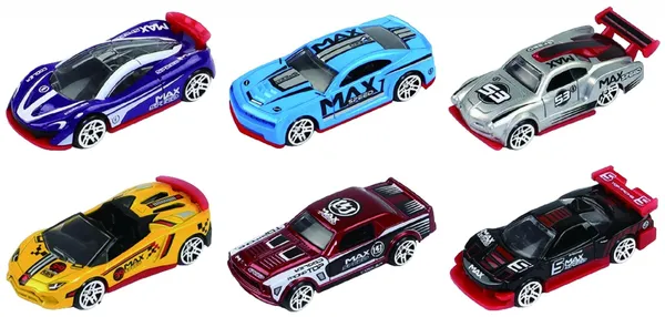 Machetă Die Cast CEVODLE Set 6 Mașini Curse Scara 1/64 - imagine 2
