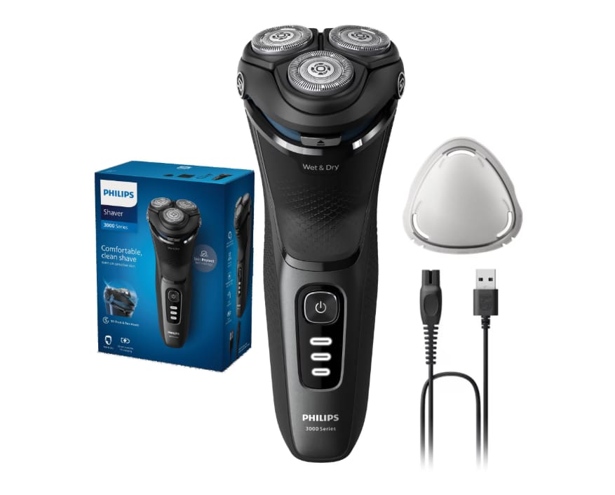 Aparat de Ras Electric PHILIPS Seria 3000 S3244/12 Umed/Uscat Negru