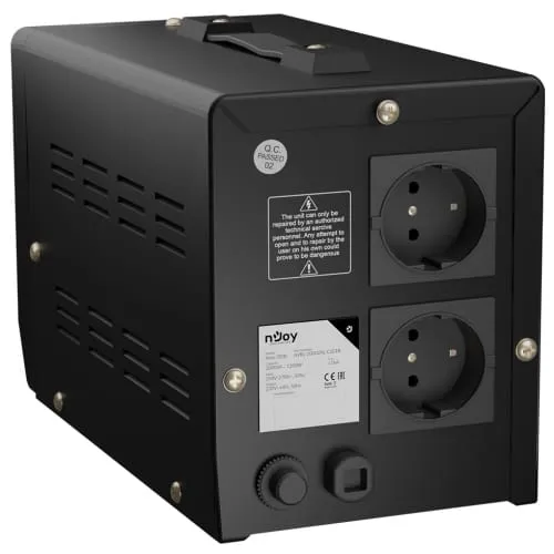 Stabilizator de tensiune NJOY Alvis 2000VA 1200W 2x Schuko - imagine 2