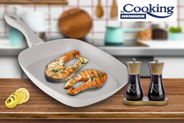 Tigaie grill HEINNER MozaiK Aluminiu cu Capac 28x4 cm - imagine 4