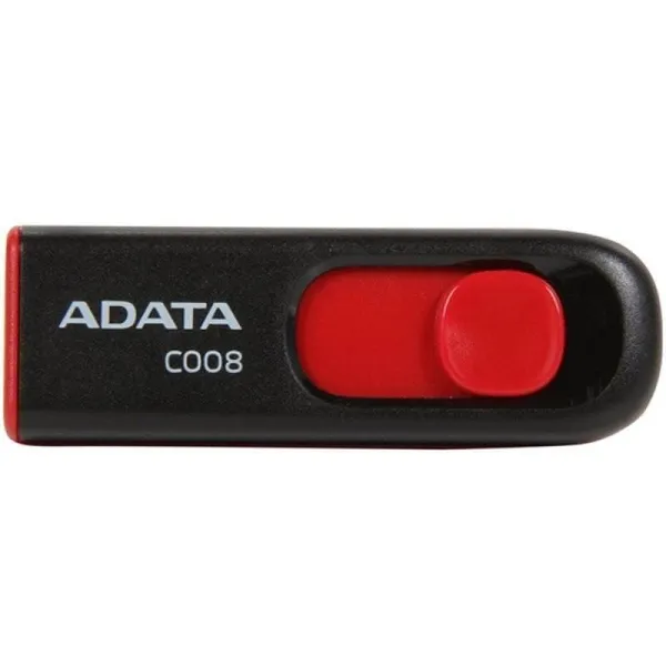 Memorie USB ADATA C008 16GB USB 2.0 Negru-Roșu AC008-16G-RKD - imagine 2