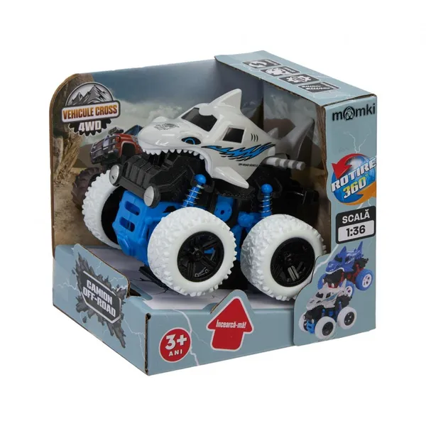 Mașinuță Off-Road MOMKI 4x4 360 Grade 10.8cm Albastru - imagine 3