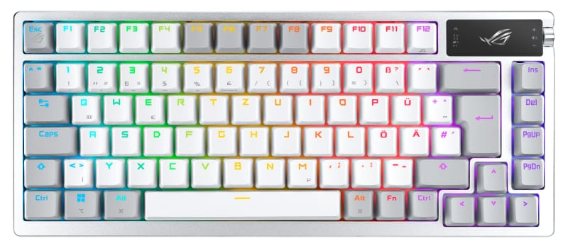 Tastatură Gaming ASUS ROG Azoth TKL Switch NX Snow RGB Alb