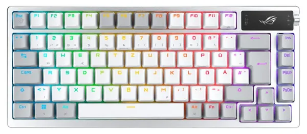 Tastatură Gaming ASUS ROG Azoth TKL Switch NX Snow RGB Alb
