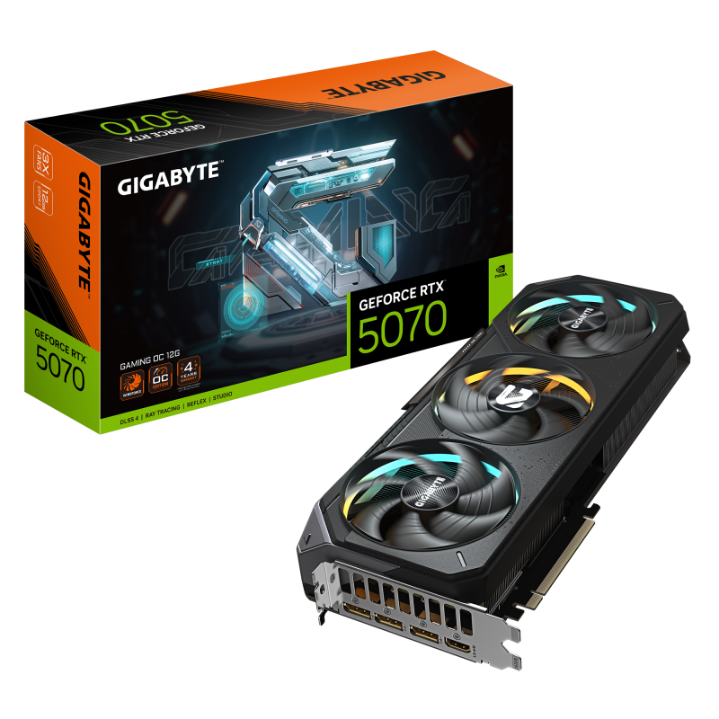 Placă Video GIGABYTE GeForce RTX 5070 Gaming OC 12GB GDDR7