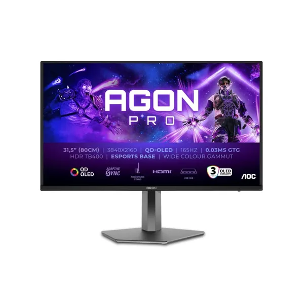 Monitor AOC AG326UD 31.5" QD-OLED 4K 165Hz