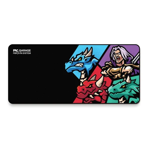 Mousepad Gaming ALPHAGEAR FLOW XL 1200 x 600 mm Negru AG-FLOW-XL