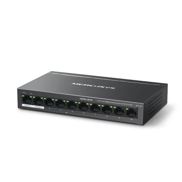 Switch MERCUSYS MS110P 10 Porturi POE - imagine 3
