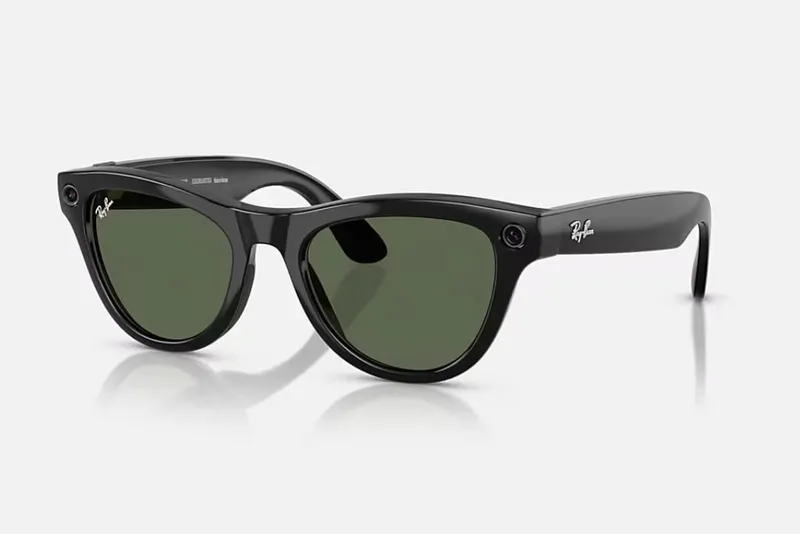 Ochelari Smart RAY-BAN Meta Skyler AI Negru Verde G15 RW4010 - imagine 4
