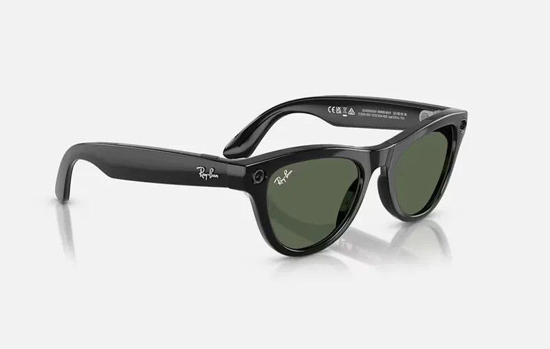 Ochelari Smart RAY-BAN Meta Skyler AI Negru Verde G15 RW4010 - imagine 3