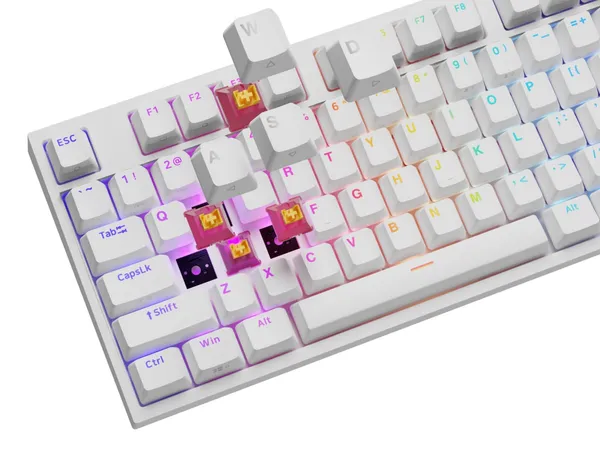 Tastatură Mecanică GENESIS Thor 404 RGB 107 Taste Alb - imagine 8