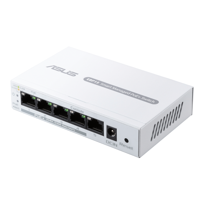 Switch ASUS EBP15 5 Porturi Gigabit POE Smart Managed Alb