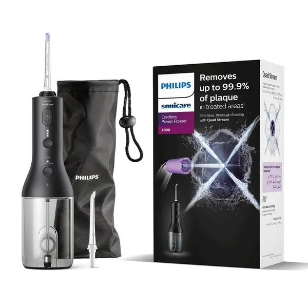 Irigator bucal PHILIPS Sonicare Cordless Power Flosser 3000 Negru HX3826/33