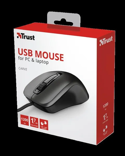 Mouse TRUST Carve USB Negru TR-23733 - imagine 8
