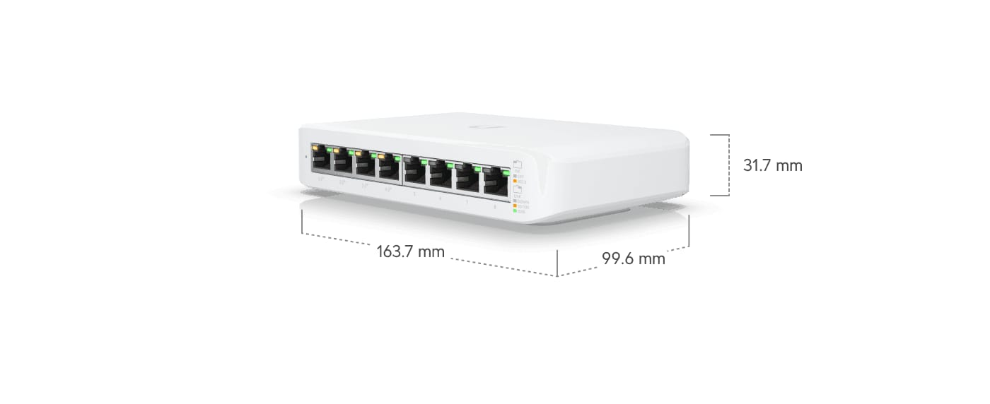 Switch UBIQUITI USW-LITE-8-POE 8 Porturi Gigabit PoE