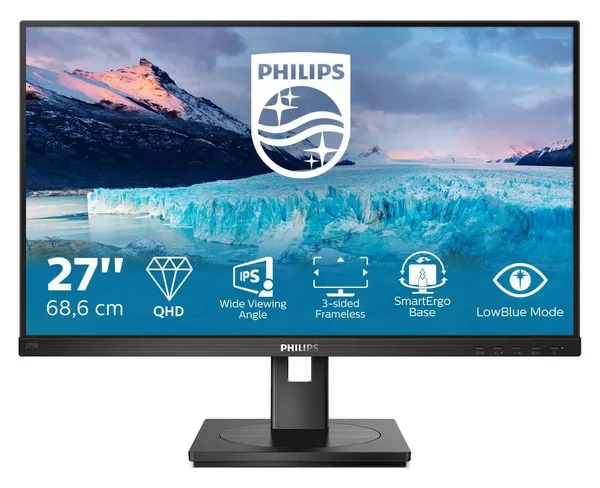 Monitor PHILIPS 275S1AE/00 S Line 27 Inch 2560x1440 Negru