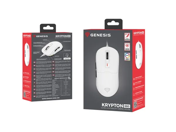 Mouse Gaming GENESIS Krypton 660 12000 DPI RGB Alb - imagine 14