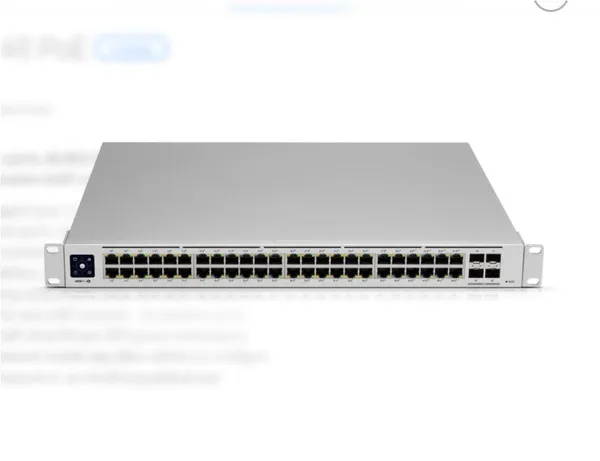 Switch UBIQUITI USW-48-POE 48 Porturi PoE - imagine 2