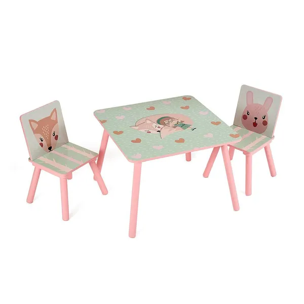 Set Birou și 2 Scaune Pink Forest UGMBS06-PKF - imagine 4