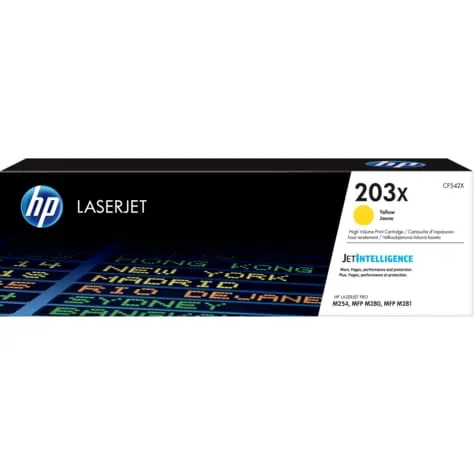 Toner HP 203X Yellow Original CF542X LaserJet Pro