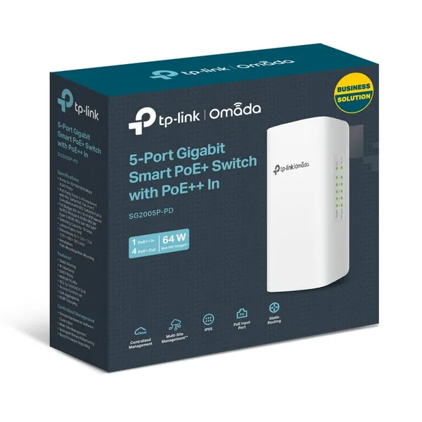 Switch TP-LINK Omada SG2005P-PD 5 Porturi Gigabit PoE 64W - imagine 8