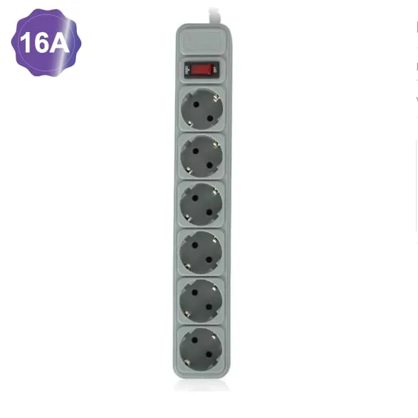 Prelungitor GEMBIRD SPG6-B-10C 6 Prize Schuko 3m Gri - imagine 2