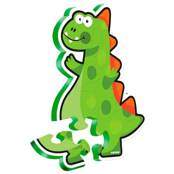 Puzzle PUEDO TOYS Maxi 10 Piese Verde Spumă EVA - imagine 4