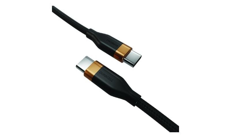 Cablu DURACELL USB-C to USB-C 60W 2m Negru DRU5020A