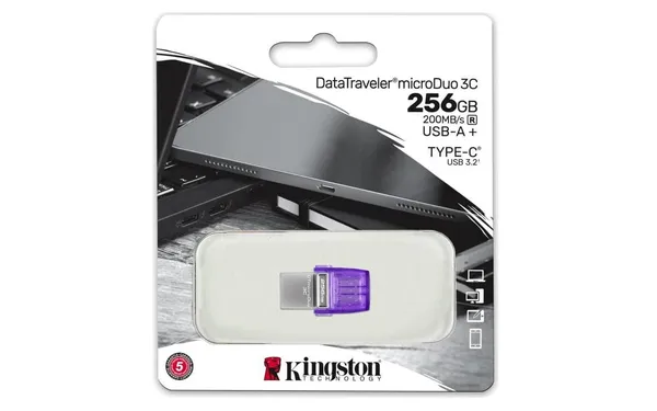 Memorie USB KINGSTON DataTraveler microDuo 3C 256GB - imagine 3