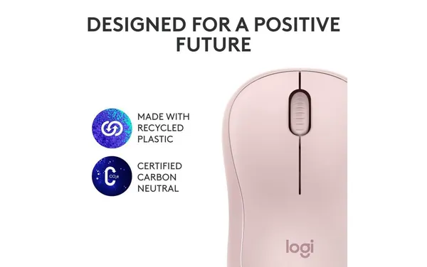 Mouse LOGITECH M240 Bluetooth Silent Roz 910-007121 - imagine 2