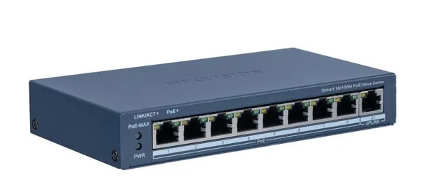 Switch PoE HIKVISION DS-3E1309P-EI/M 8 Porturi 60W