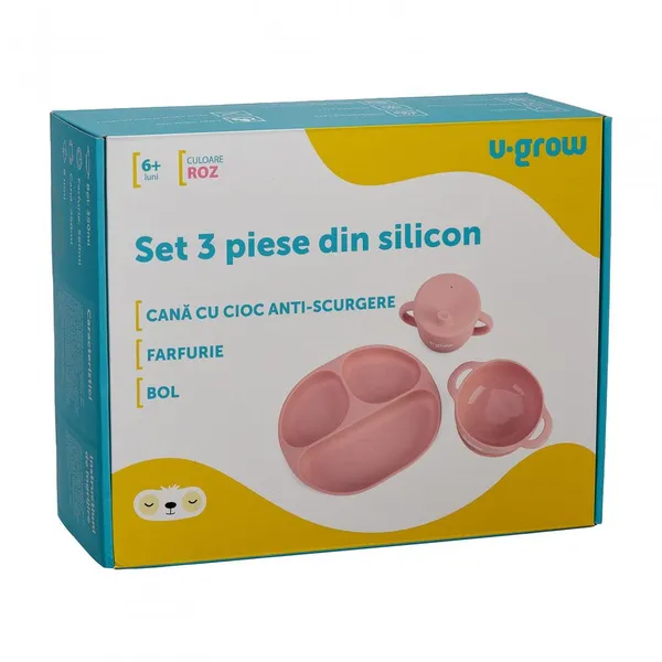 Set Diversificare U-GROW 3 Piese Silicon Roz - imagine 7