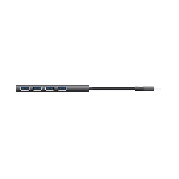 Hub USB TRUST Halyx 4xUSB-A 3.2 Aluminiu Argintiu TR-24947 - imagine 3