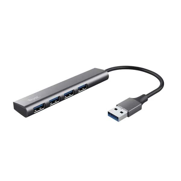 Hub USB TRUST Halyx 4xUSB-A 3.2 Aluminiu Argintiu TR-24947 - imagine 2
