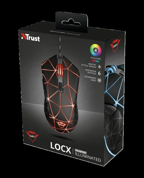 Mouse Gaming TRUST GXT 133 Locx Illuminated cu Fir - imagine 7