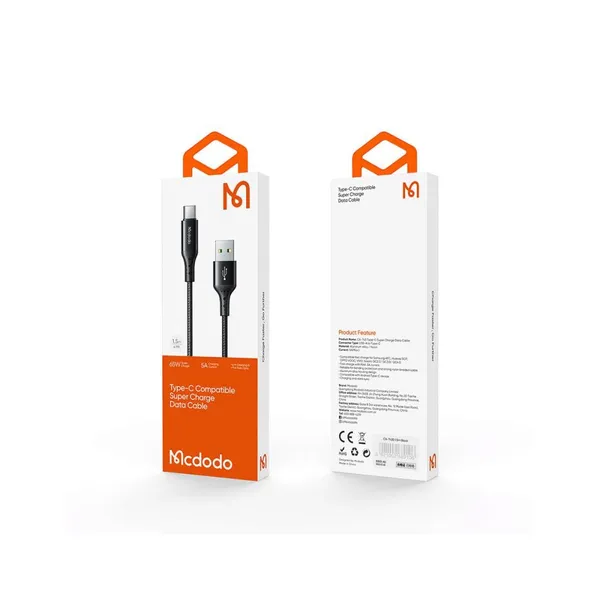Cablu MCDODO Nest Series Type-C 1.5m 65W Negru - imagine 2