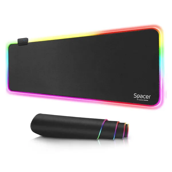 Mousepad Gaming SPACER RGB Negru 900x300mm SP-PAD-GAME-RGB-B - imagine 5