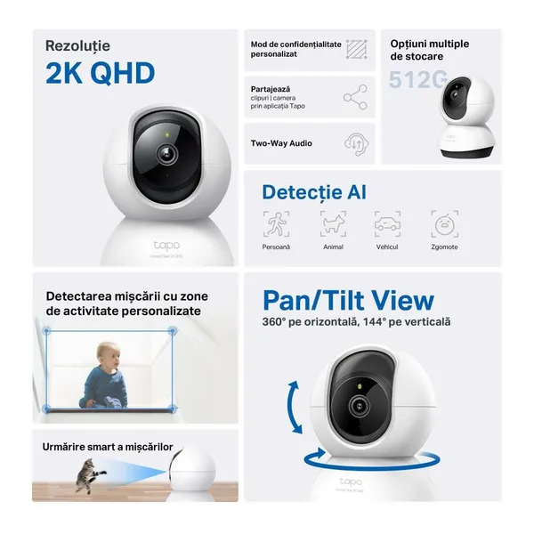 Cameră Supraveghere TP-LINK Tapo C220 Wireless 4MP - imagine 2