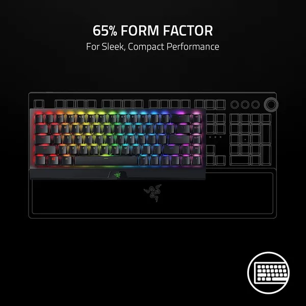 Tastatură Mecanică Gaming RAZER BlackWidow V3 Mini HyperSpeed Phantom Yellow Wireless - imagine 5
