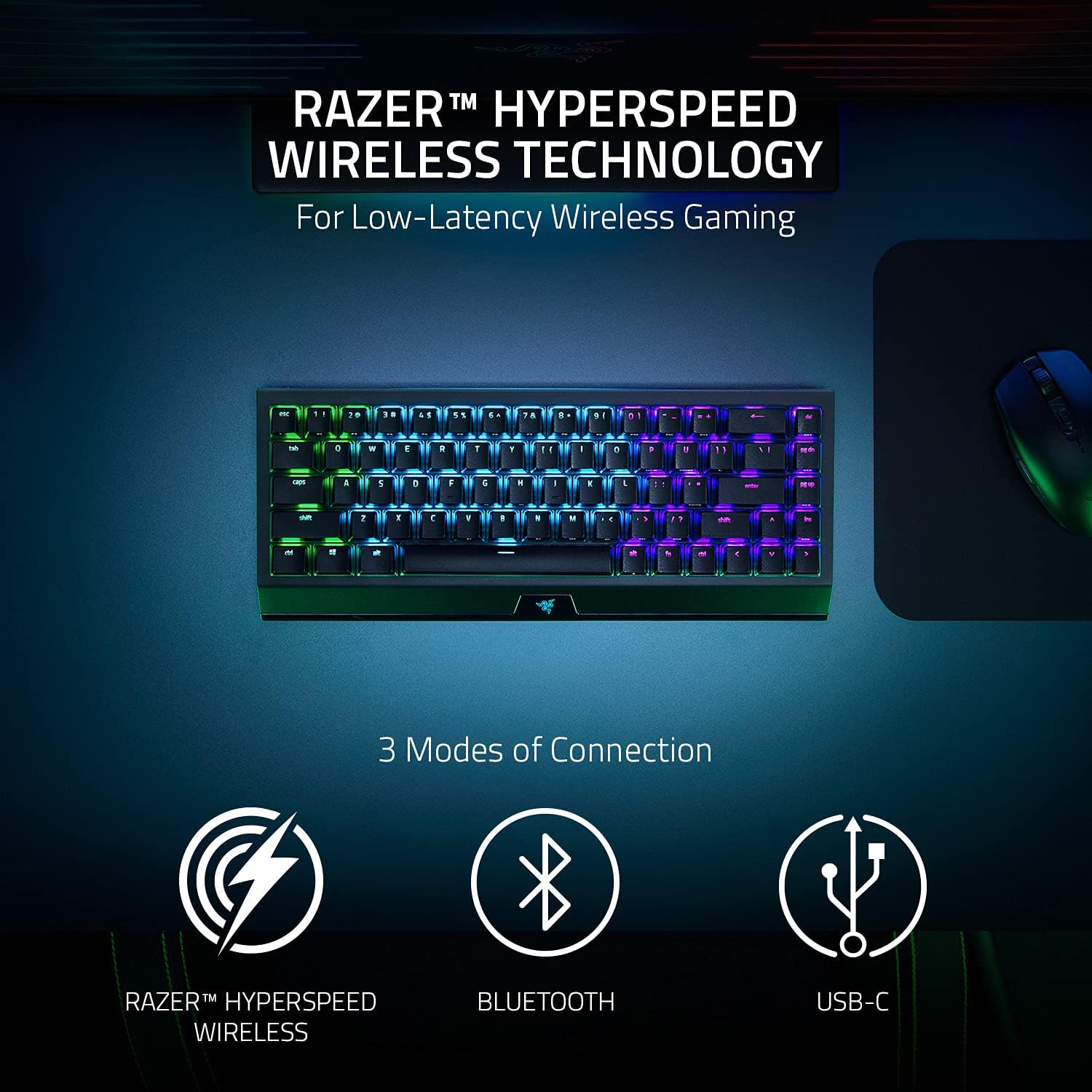 Tastatură Gaming RAZER BlackWidow V3 Mini HyperSpeed Phantom Yellow - imagine 6