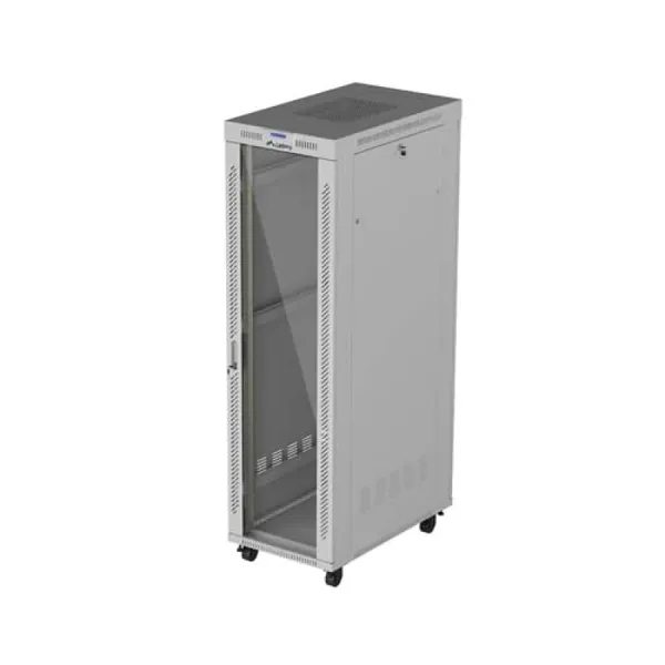 Dulap Rack Perete 19 LANBERG 42U 600x1000 Ușă Sticlă 1200 kg Gri FF01-6042-12SL