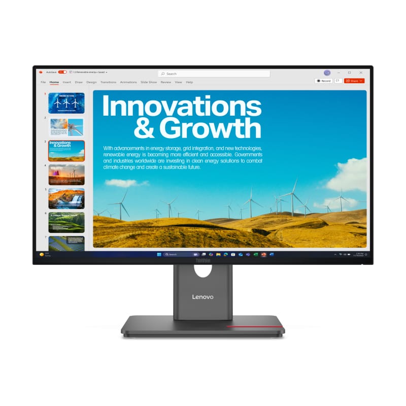 Monitor LENOVO ThinkVision P24QD-40 23.8" Quad HD Negru
