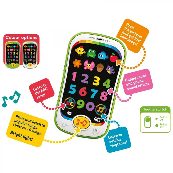 Jucărie Telefon Inteligent KIDS HITS Limba Română 2 Ani+ - imagine 3