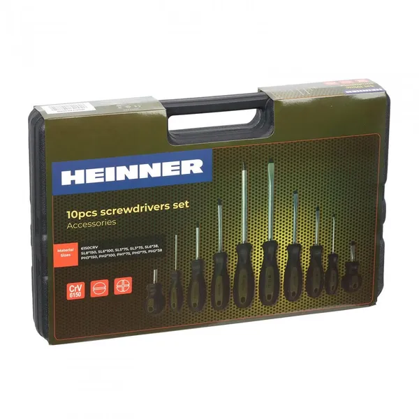 Set șurubelnițe HEINNER HR 10 bucăți CR-V - imagine 4